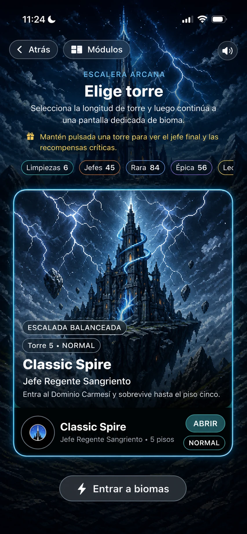 Selección de Classic Spire, torre 5 normal