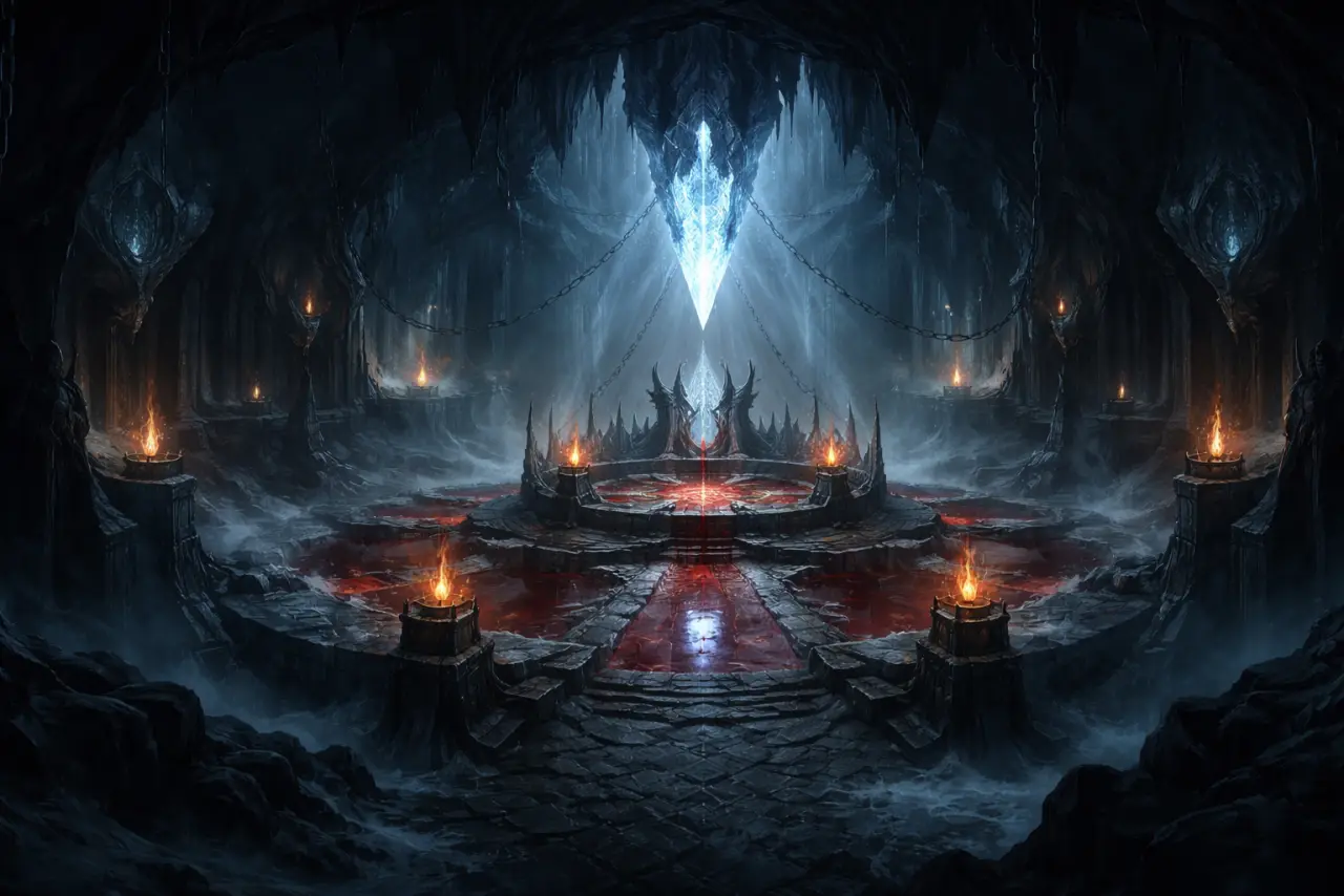 Frostveil Bastion sanctum scene