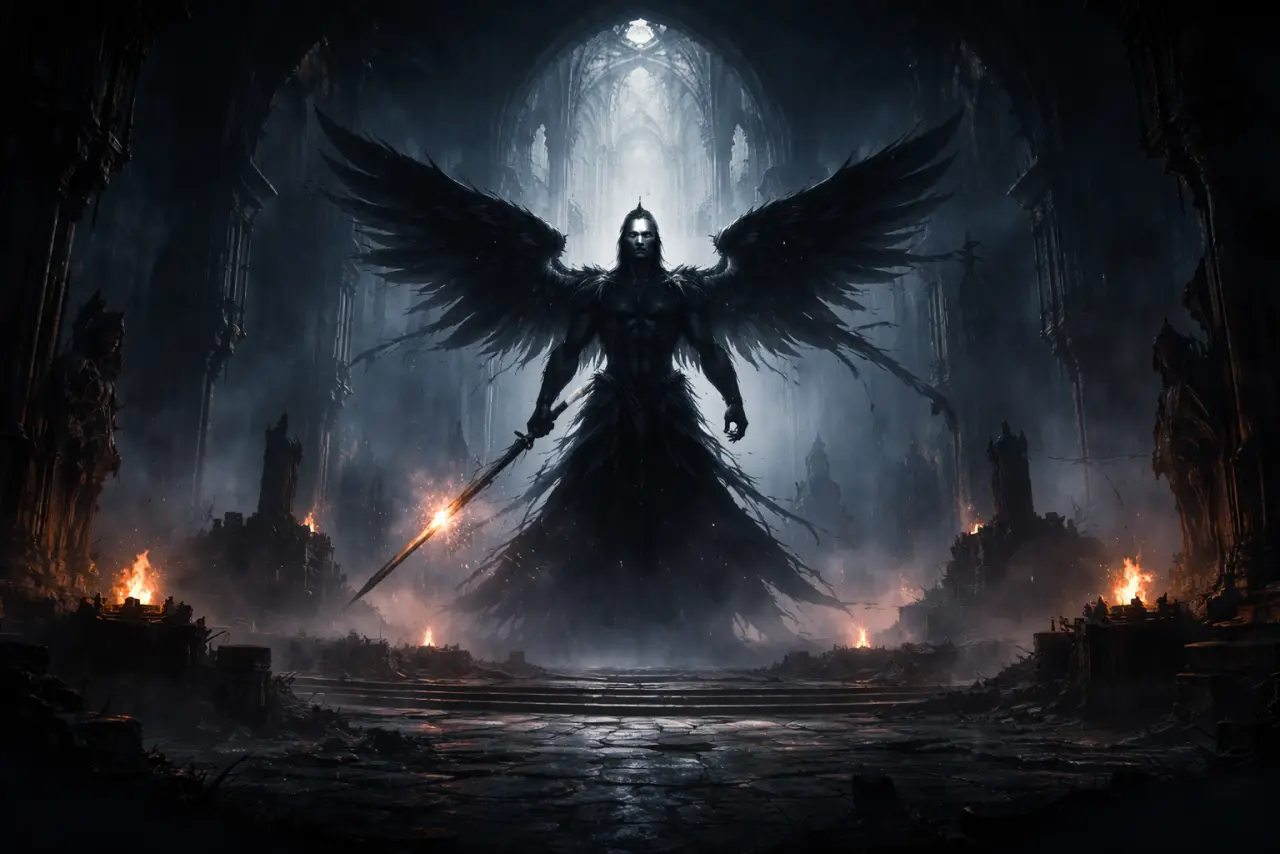 Fallen Cathedral boss intro art