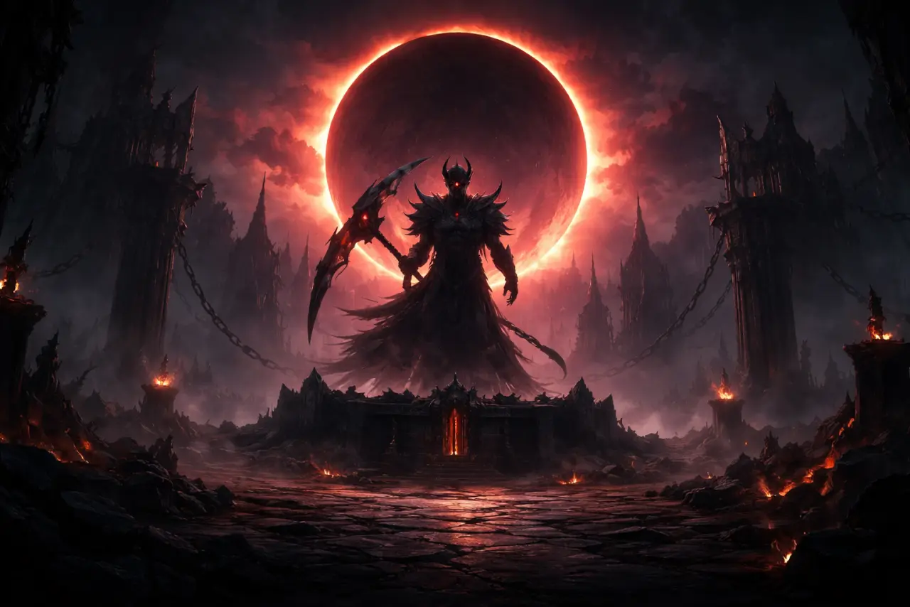 Eclipse Throne boss intro art