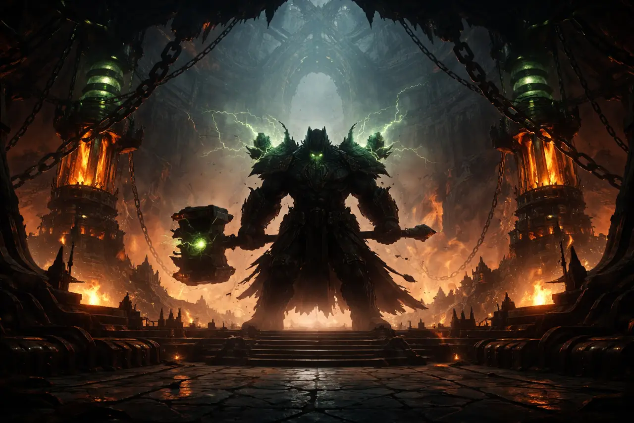 Sanguine Foundry boss intro art